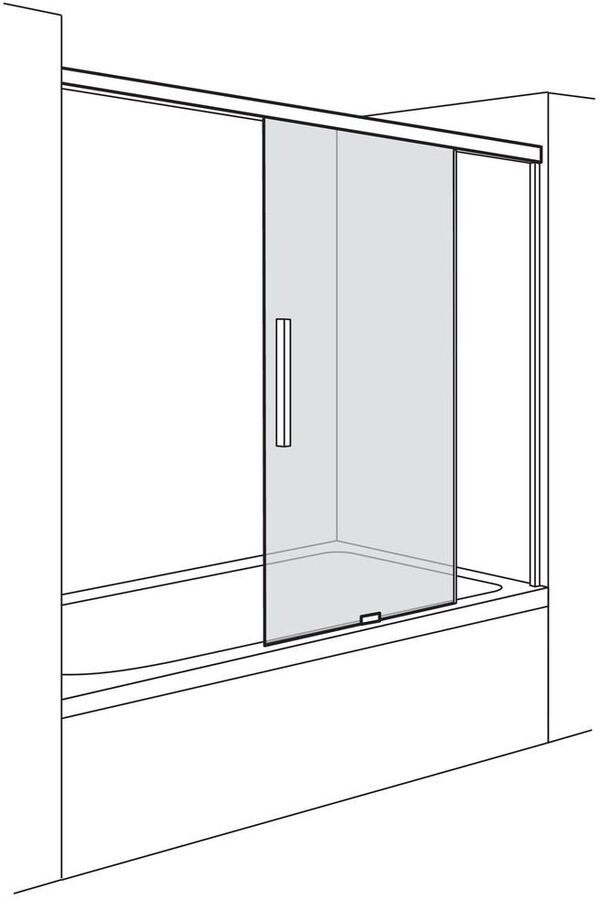 Gleittüre Duscholux Viva Silber hochglanzeloxiert Echtglas klar CareTec Pro image number 0