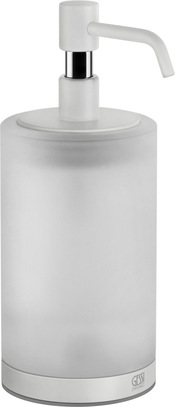 Distributore di sapone Emporio, modello d'appoggio, recipiente in vetro satinato image number 0