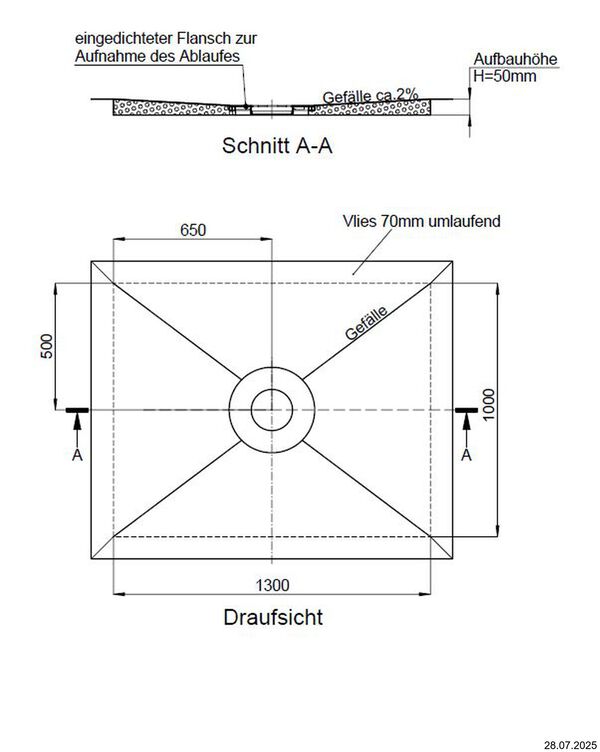 Duschelement Schedel Plan Kessel image number 1