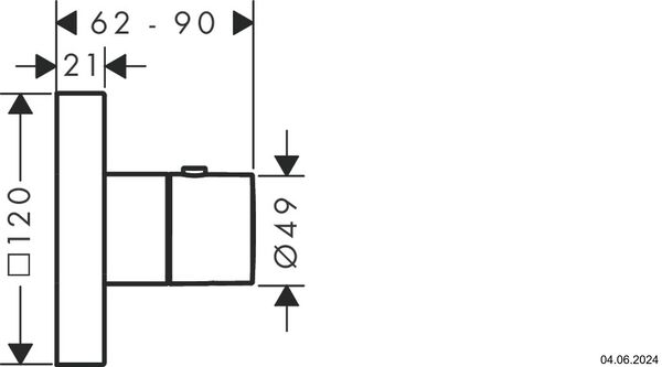 Thermostatmischer-Endmontageset Axor Starck Verchromt image number 1