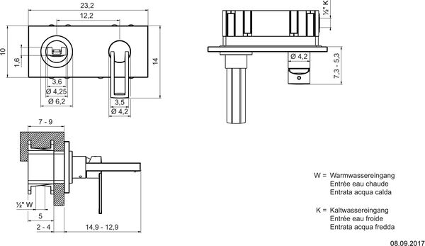 Wandmischer-Endmontageset Gessi Riflessi ½" verchromt image number 1