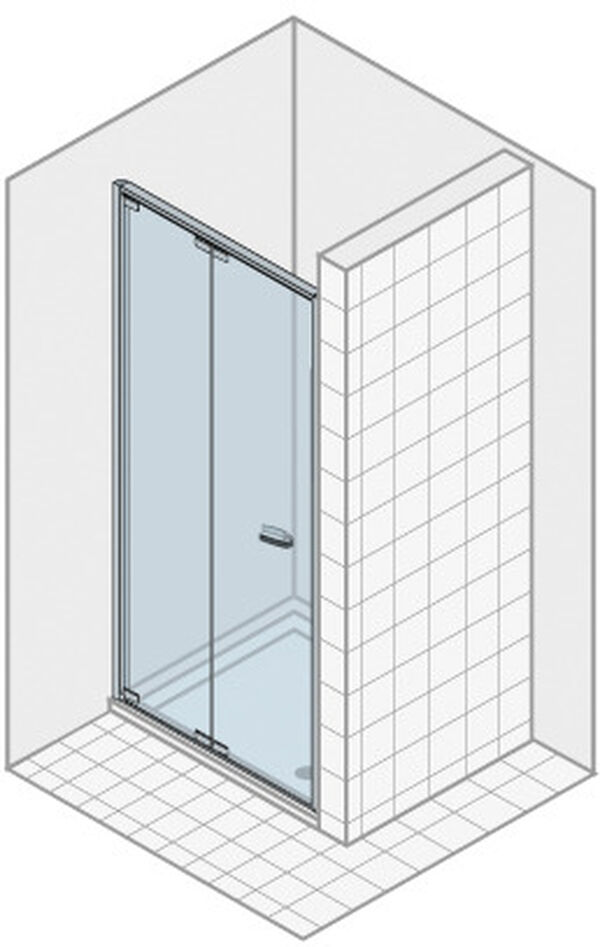 Porte pliante-battante Duka Natura 4000 Couleur d'argent Verre clair ProCare image number 0