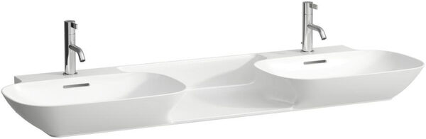Doppelwaschtisch Laufen Ino 142 x 45 cm Weiss Cleaneffekt image number 0