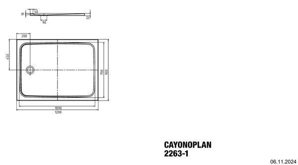 Duschenwanne Kaldewei Cayonoplan weiss image number 1