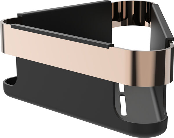 Cestino da doccia Laufen Niara, modello ad angolo, 214 x 216 x 80 mm, inserto in plastica nero image number 0