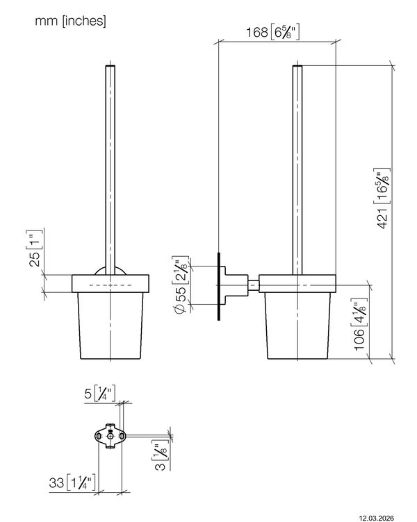 Klosettb&uuml;rstenhalter Dornbracht Tara. Dark brass geb&uuml;rstet image number 1