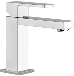 Miscelatore monocomando Gessi Rettangolo, bocca fissa s 128 mm, senza piletta di scarico