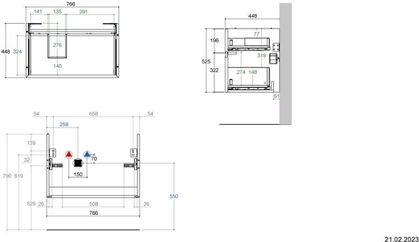Meuble sous-lavabo Alterna calea plus Blanc image number 1