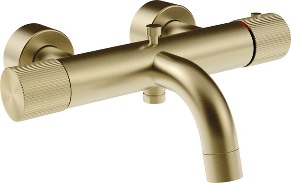 Miscelatore da bagno Gessi Habito brushed brass rigato image number 0