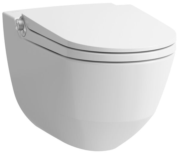Dusch-WC Laufen Cleanet Riva Hotel Version Weiss matt Controller Gold poliert image number 0