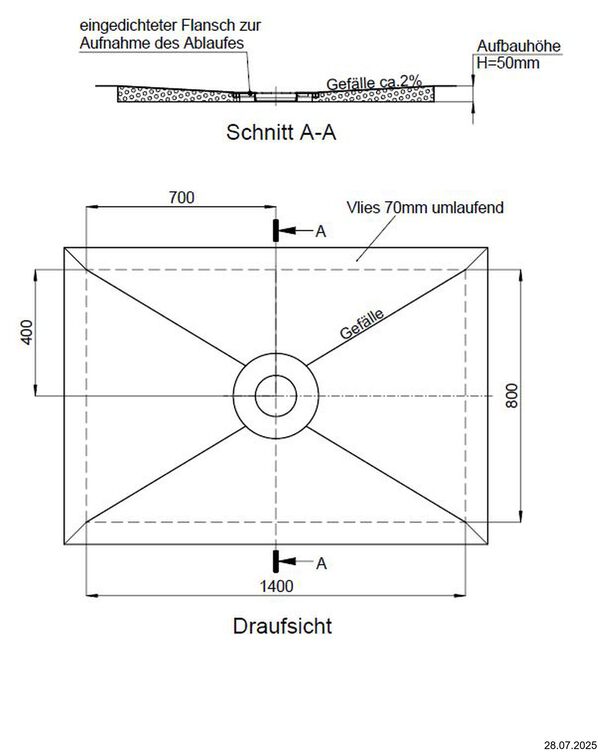 &Eacute;l&eacute;ment de douche Schedel Plan Kessel image number 1
