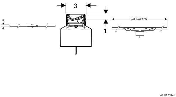 Duschrinne Geberit CleanLine50 schwarzchrom image number 1