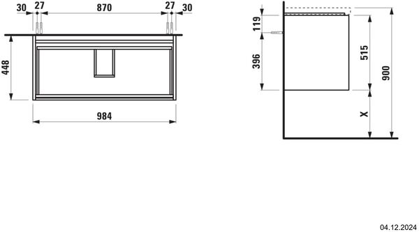 Meuble sous-lavabo Laufen Lani Blanc brillant image number 1