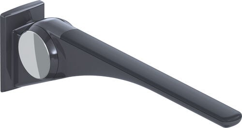 Barre d'appui relevable Hewi LifeSystem Basic Anthracite brillant Zone de pr&eacute;hension anthracite mat