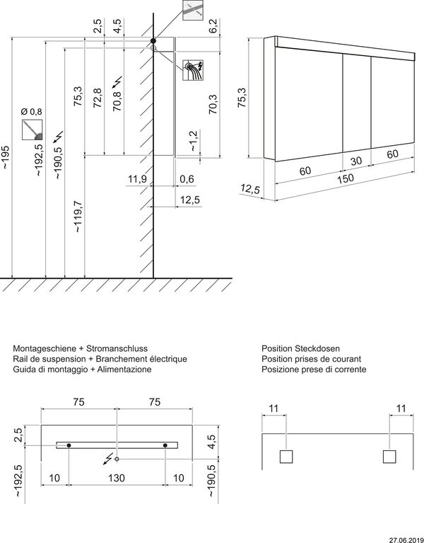 Spiegelschrank Keller Puro LED weiss image number 1