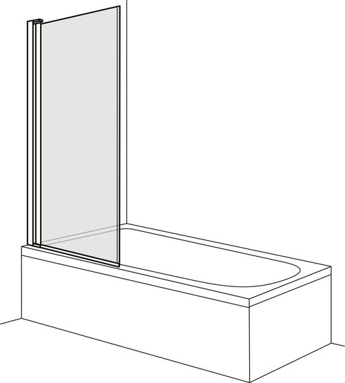 Porta girevole pieghevole Duscholux Optima 6 Argento lucidissimo Vetro trasparente