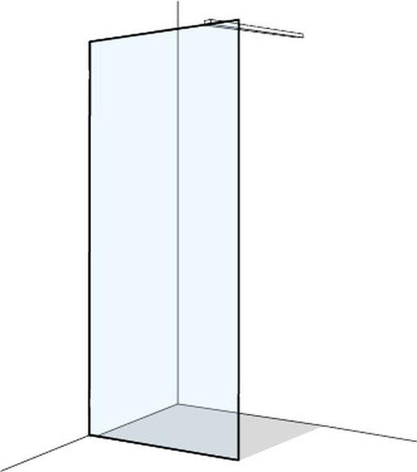 Freistehende Seitenwand Koralle X77 UP1 Echtglas klar Plus image number 0