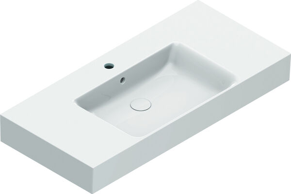 Lavabo Alterna elena 100 x 47 cm, con troppopieno con foro per rubinet con ripiani image number 0