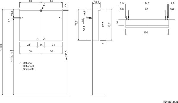 Spiegelschrank Alterna format LED plus Tortona image number 1