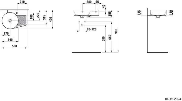 Lavabo Laufen Val Graphite mat image number 1