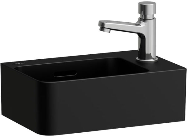 Handwaschbecken Laufen Val 34 x 22 cm Schwarz matt image number 0
