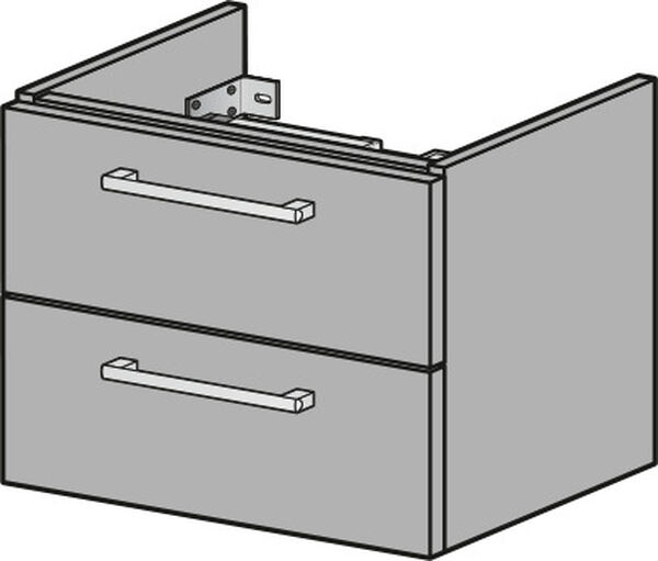 Armadio sottolavabo Alterna pro S larghezza 66 cm, altezza 46 cm, profondit&agrave; 44 cm, 2 cassetti, image number 0
