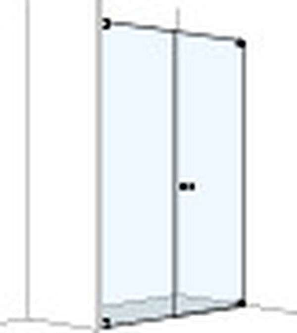 Porte pendulaire Koralle S809 Couleur acier inoxydable Verre clair Duschguard image number 0
