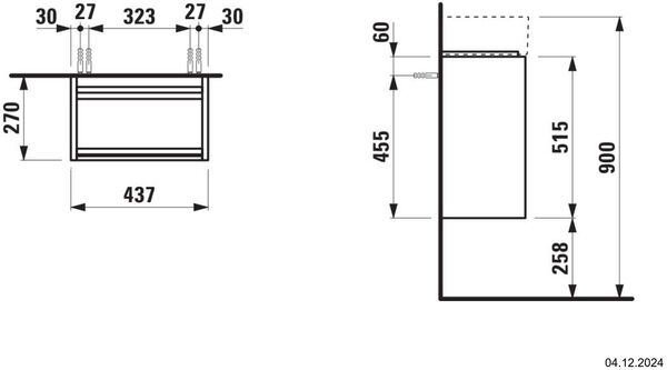 Meuble sous-lavabo Laufen Lani Gris signalisation image number 1