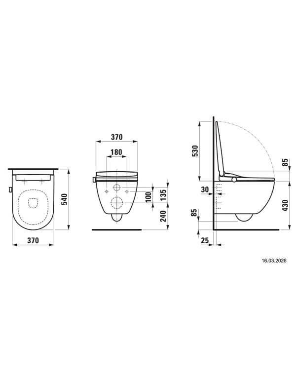 Dusch-WC Laufen Cleanet Pro X Weiss image number 1