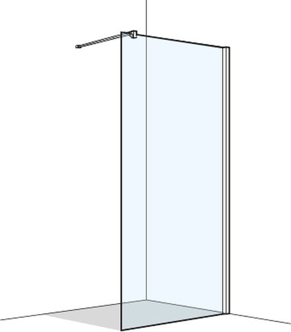 Cloison latérale à pose libre Koralle S400 Plus Couleur d'argent Verre clair Plus image number 0