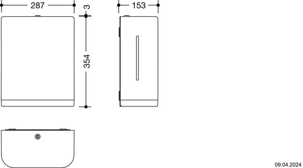 Distributeur d'essuie-mains Hewi 477 blanc signalisation Elément de cadre gris anthracite image number 1