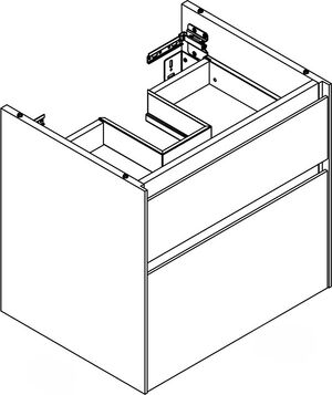 Waschtischm&ouml;bel Alterna dinea plus Eiche dunkelbraun