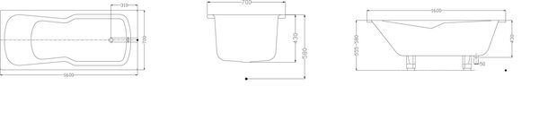 Badewanne Kaldewei Dynaset weiss image number 1
