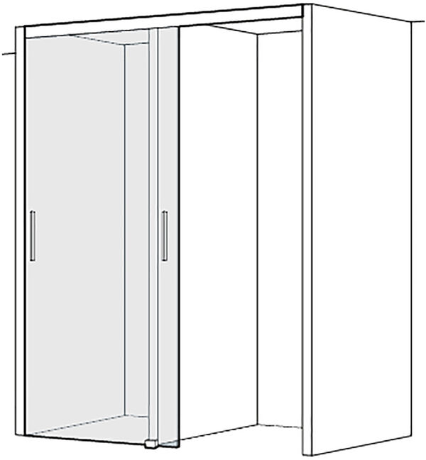 Paroi coulissante Koralle S606 Plus - pleine hauteur Silver polish Verre clair Duschguard image number 0