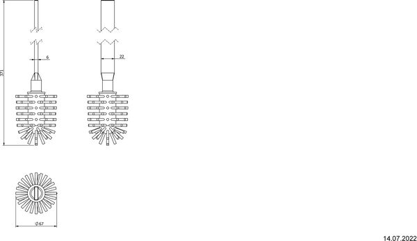 Klosettbürste mit Griff Alterna quadra verchromt image number 1