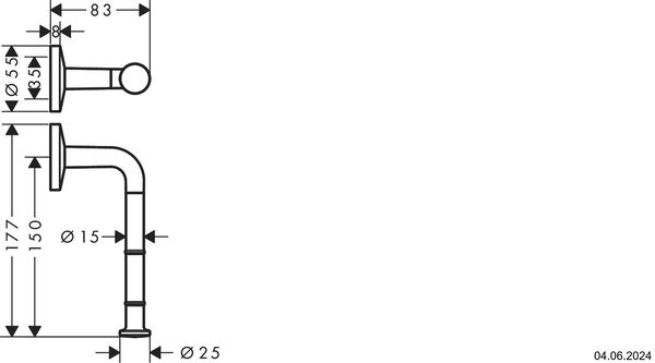 Porte-papier Axor Universal Circular Couleur acier inoxydable image number 1