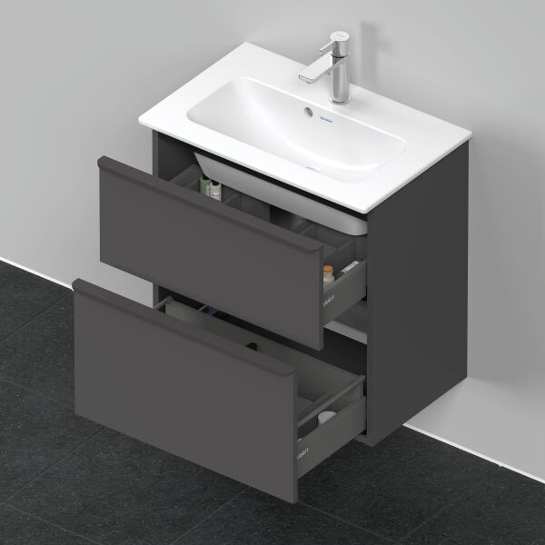 Meuble sous-lavabo Duravit D-Neo graphite mat image number 3