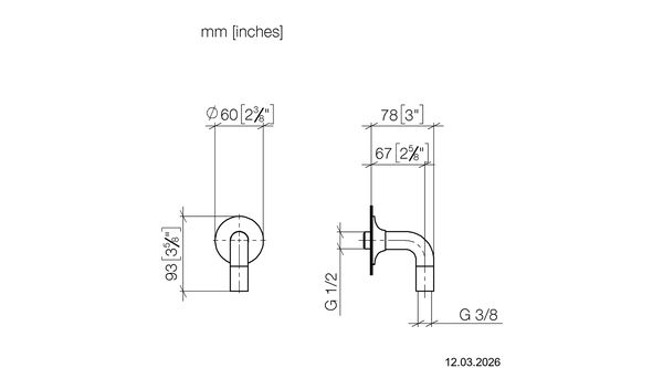 Anschlussbogen Dornbracht &frac12;" Champagne image number 1