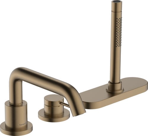 Garniture de remplissage de baignoir Hansgrohe Tecturis S, 3-trous Brushed bronze