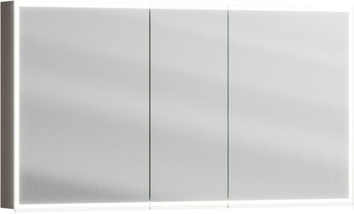 Armoire de toilette Alterna luuna LED plus avec &eacute;clairage inf&eacute;rieur/sup&eacute;rieur Grigio londra Couleur de lumi&egrave;re r&eacute;glable en continu 2700-6500 K