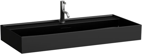 Auflegewaschtisch Laufen Kartell 100 x 46 cm Schwarz matt image number 0