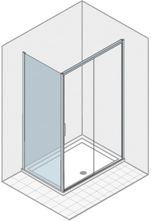 Parete laterale Duka Natura 4000, cerniere a sinistra, larghezza 87,7 - 90,2 cm, per porta image number 0
