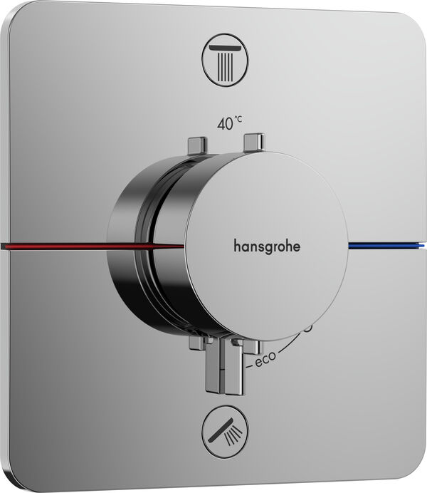 Sistema da doccia Hansgrohe Shower Select Comfort Q, termostato, placca di copertura angolata, 155 image number 0