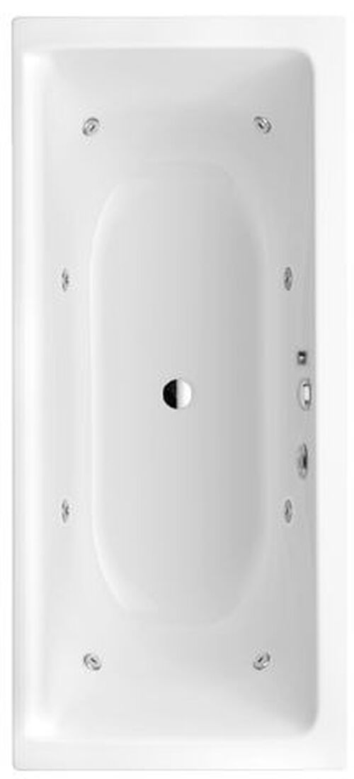 Baignoire Schmidlin Free syst&egrave;me Jet Blanc Cleaneffekt Buses et vidage chrom&eacute;s