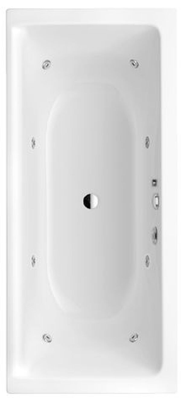 Baignoire Schmidlin Free système Jet Blanc Cleaneffekt Buses et vidage chromés image number 0