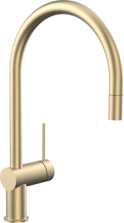 Spültischmischer Laufen Twinplus Slim Edelstahl gebürstet PVD Gold