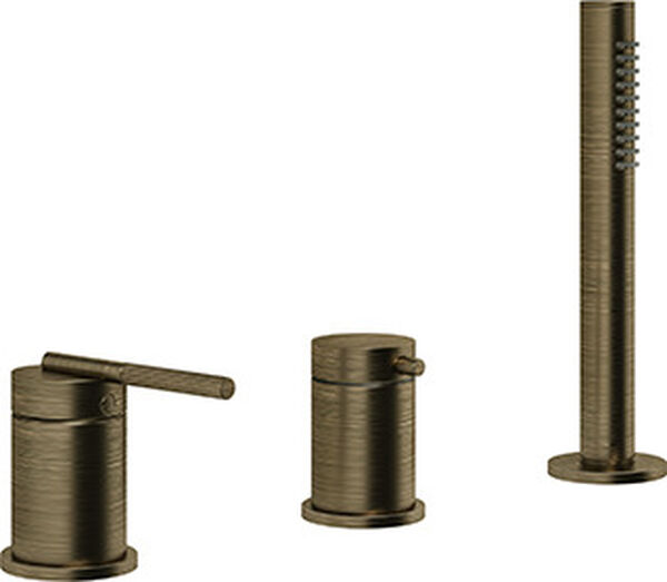 Wannenfüllkombination Gessi Ingranaggio 3-Loch antique brass image number 0