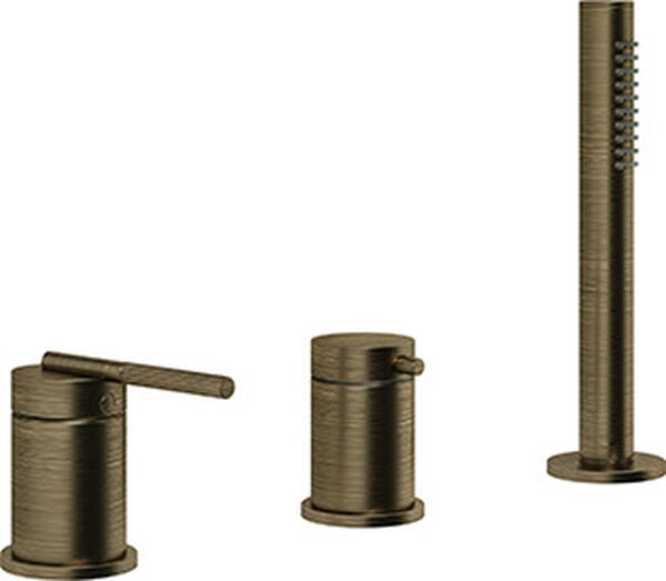 Wannenfüllkombination Gessi Ingranaggio 3-Loch antique brass image number 0