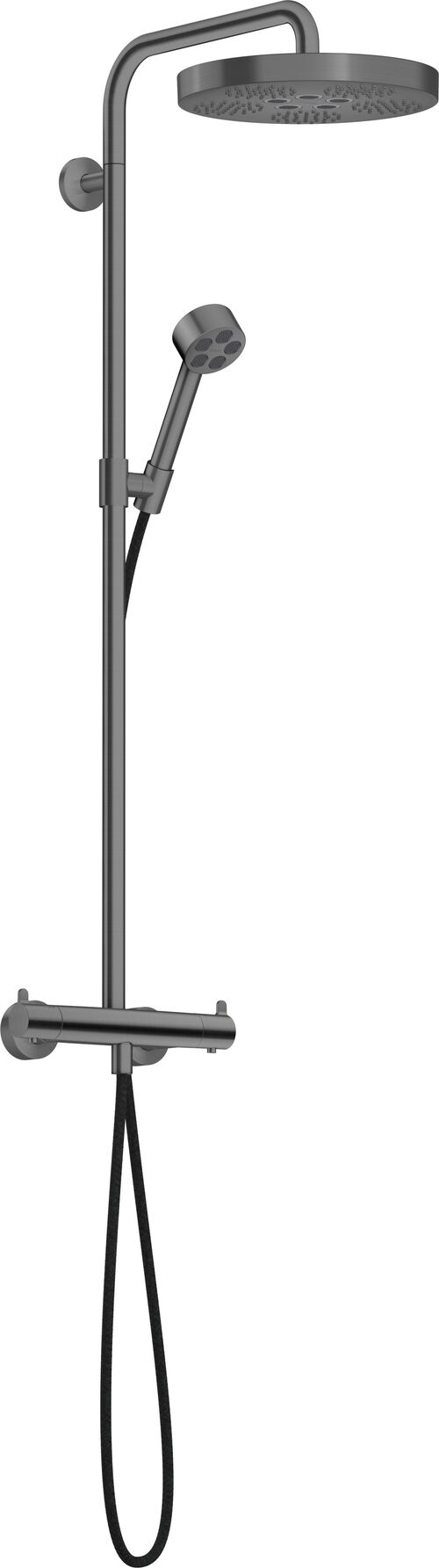 Showerpipe Axor One Brushed black chrome