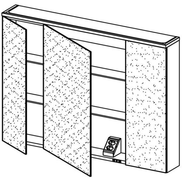 Spiegelschrank Alterna enea LED plus Pebble grey Lichtfarbe stufenlos verstellbar 2700-6500 K image number 1